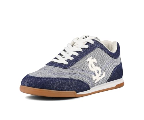 Image of LOUIS STITCH Women's Casual Lightweight Sneakers | Ortholite Cushioned Comfort | Dual-Color TPR Sole | Lightweight & Comfortable Casual Lace-Up Shoes | LSD-SNK-NBL & DNM