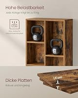 VASAGLE Custos Kollektion - Bücherschrank, Bücherregal, mit 5 Fächern, Büroregal, Würfelregal, Standregal, für Wohnzimmer, Schlafzimmer, Büro, Kinderzimmer, vintagebraun LBC025X01 – Ansicht 6