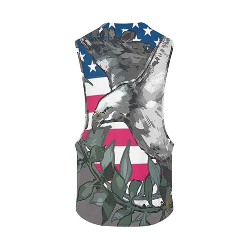 Image of Zhyaj Summer Tanks Top for Men Flag Graphic Print Sleeveless Shirts Casual Working Out Vest T-Shirts Loose-Fit Men's Tank