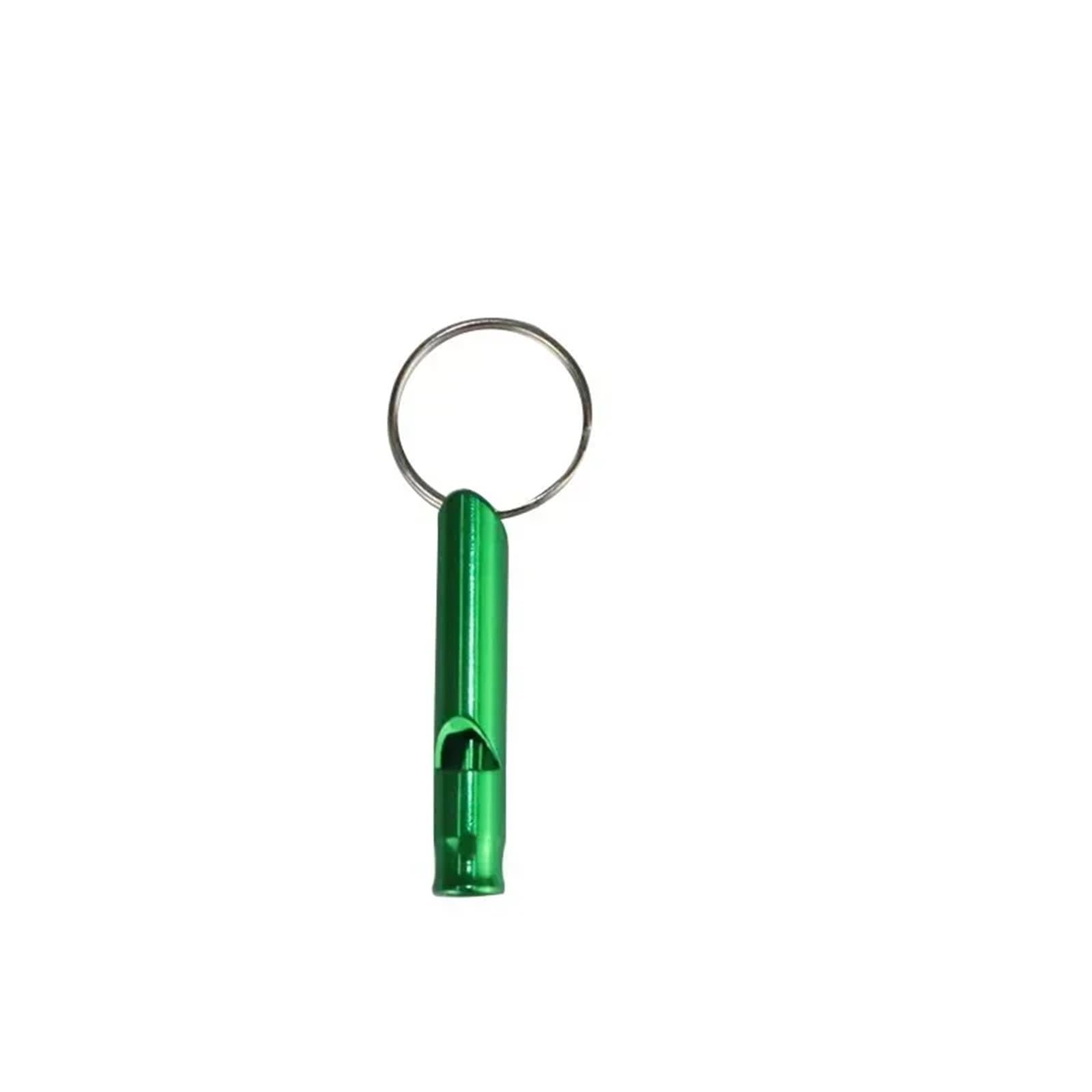 Silbato de seguridad de emergencia, 10 unidades, llavero de silbato de aluminio, metal, supervivencia, entrenamiento al aire libre, perro, colorido