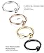 FIBO STEEL 4 Pcs 16G Stainless Steel Septum Piercing Nose Rings Hoop Ear Piercing,8-12MM