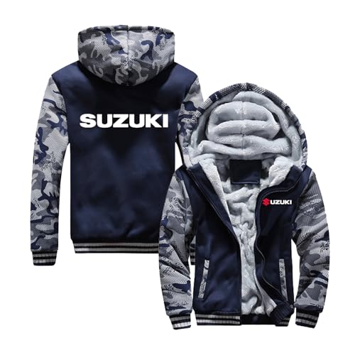 Seroni Sudadera con Capucha para Hombre Abrigos para SU.ZU.K.I Collision Color Sudadera con Capucha Chaqueta Gráfica Camisetas De Manga Larga Suéter Grueso-MC-A||M