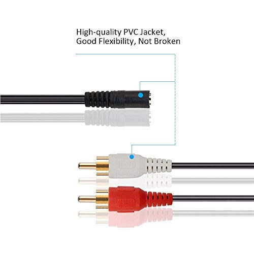 Cable auxiliar estéreo Jack 3.5mm macho a hembra miniatura 6