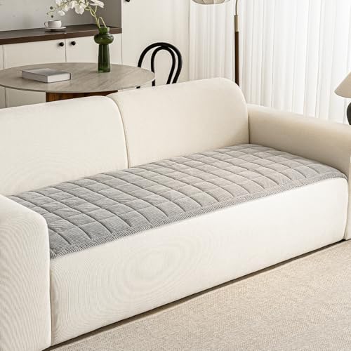 PJLZJFBY Couch Covers for Dogs Washable, 27.6'x82.7' Non Slip Couch Covers for Loveseat Sofa Pet Friendly, Soft Fuzzy Sofa Covers for Pet, Dog Couch Cover Furniture Protector(1PC,Light Grey)
