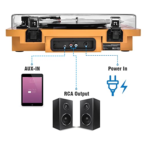 VQSLY Platine Vinyle Bluetooth, Lecteur Vinyles avec AUX RCA 3.5mm écouteur Jack Haut-Parleur Stéréo Intégré Housse de… - Les Beatles, Paul McCartney, John Lennon, RIngo Starr, George Harrison VQSLY Platine Vinyle Bluetooth, Lecteur Vinyles avec AUX RCA 3.5mm écouteur Jack Haut-Parleur Stéréo Intégré Housse de… – Image 5