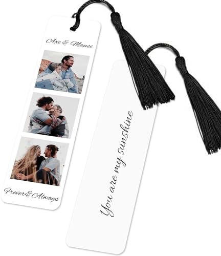 Marcapaginas Personalizado,Marcapaginas Personalizado Con Fotos y Texto,Grabado a Doble Cara,Metal Marcapaginas Comunion Niña y Niño,Marcapaginas Originales (Estilo 2)