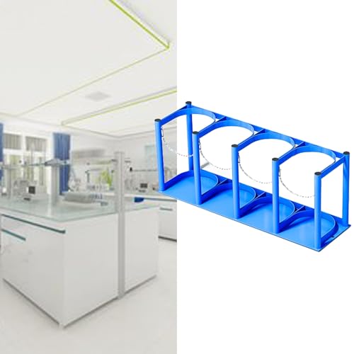 Rayonnage de rangement métallique pour bouteilles d'oxygène et matériel médical
