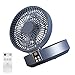 ZYMIADOU Radiatori d'aria desktop USB con telecomando con funzione timer Batteria pieghevole da 4000 mAh Rotazione automatica a 120 ° Ventilatore da tavolo ricaricabile portatile Ventilatore da tavolo immagine