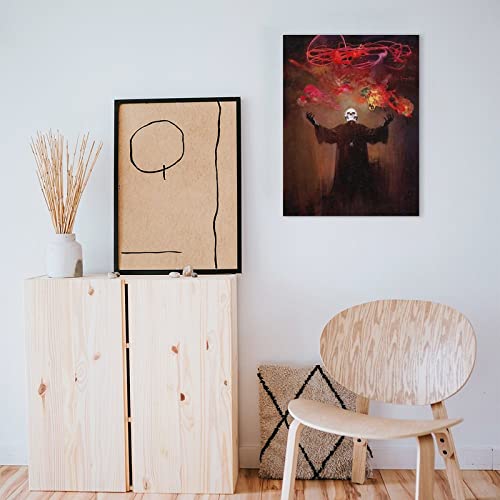 Skeletor Frank Frazetta Horror Retro Posters Classic Comics Halloween Decor Cool Wall Decor Art Prin Canvas Wall Art Prints For Wall Decor Room Decor Bedroom Decor Gifts 20X26Inch(51X66Cm) Frame-Sty #TOP6