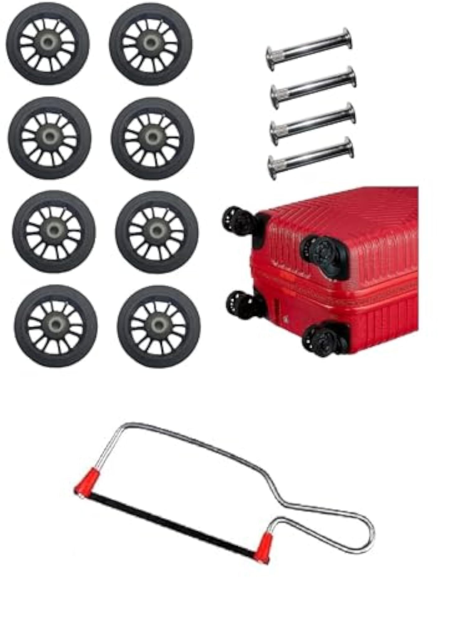 Premium Luggage Wheel Replacement Kit - Pack of 8