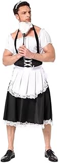 Conjunto de vestido de sirvienta gótica francesa para hombre, color blanco y negro, uniforme de mayordomo para cosplay, camarero