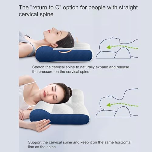 Oreiller cervical pour sommeil anti raideur coussin respirant nuque