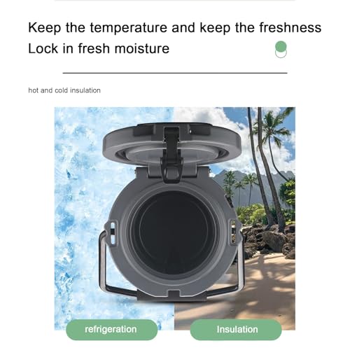 Huxibai Portátil | Recipiente Aislante para Alimentos | Dispensador de Bebidas Calientes,para Acampada Senderismo Playa Pícnic Deportes y Viajes - imagen 9