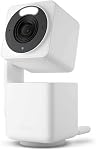 Wyze Cam Pan v4 Caméra de sécurité intelligente à domicile 360° Pan/Tilt/Zoom, utilisation intérieure/extérieure, bébé & Surveillance des animaux de compagnie, vision nocturne, compatible avec Alexa & Assistant Google, Blanc