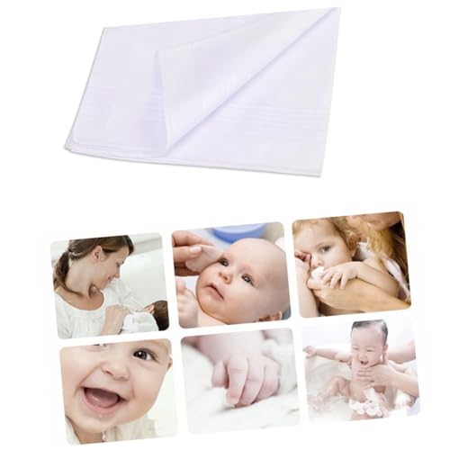 VANZACK Diy Handkerchief Set 6pcs Cotton Handkerchiefs Soft Absorbent for Boys and Girls Babies