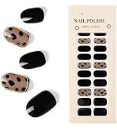 NAILDOKI Nail Stickers 20 Pieces Full Wraps Nail Polish Strips, Self-Adhesive Gel Nail Art Decals...