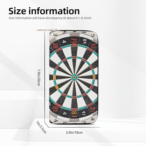 Pu Leather Wallet For Women Girl, Zip Around Credit Card Holder Dart Board Long Wallet Clutch Purse Waterproof Travel Handbag3