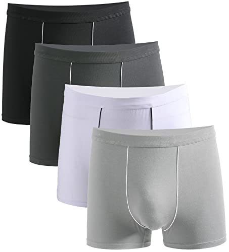Xaanelr Boxershorts Herren Unterhosen Männer Bambus Viskose Unterwäsche Men Retroshorts 4er/8er Pack S-3XL (as3, Alpha, s, Regular, Regular, A023-4er Set Mehrfarbig)