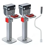 2-Pack Heavy-Duty Trailer Tongue Jack & RV Jack - Carbon Steel Jack Stands with Full Accessories Adjustable Drop Leg - Trailer Stabilizing Jack for RVs, Campers, & Utility Trailers (FBA-21.6in)