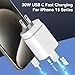 iPhone 15 Charger Fast Charging,30W USB C iPhone 15 Pro Max Charger Block &10FT Long Type C Cable Cord for iPhone 15/15 Pro Max/15 Pro/15 Plus/iPad Pro 12.9/11 inch,Samsung Galaxy S24 Ultra Plus