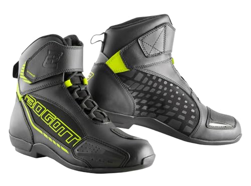 Bogotto GPX Motorradschuhe, schwarz/neon-gelb, 36