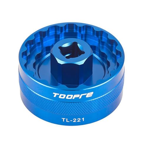 Mimoke Herramienta 5 en 1 para pedalier de Bicicleta para Usar con carraca 3/8 | para 44 mm, BB-R60, BB-9100, DUB16T, FSA-386 (Azul)