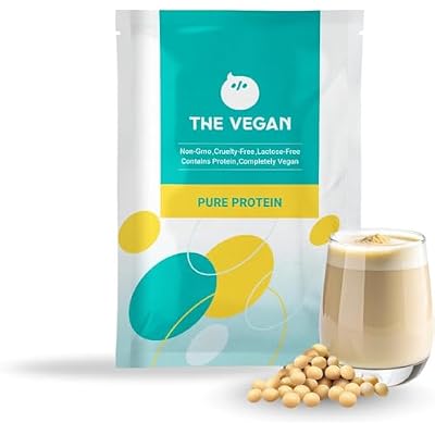 THE VEGAN Protein Powder | Plain Plant Based Protein | Non-GMO Soy Isolate with Probiotics | Dairy-Free | Low FODMAP | Low Cholesterol | 40g