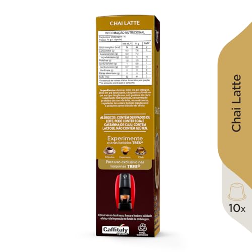 3 Corações Cápsula De Bebida Cremosa Chai Latte 10 Unidades Tres