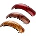 LONEEDY Beautiful Lines Simple Retro Classic Large Barrettes Hair Pins, Exquisite Hair Clips For Women (Brown+Red+Gold)