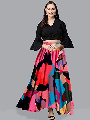 Satin Long Skirt Set 