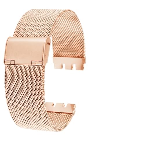 Bracelet montre 19mm respirant en métal noir étanche et durable