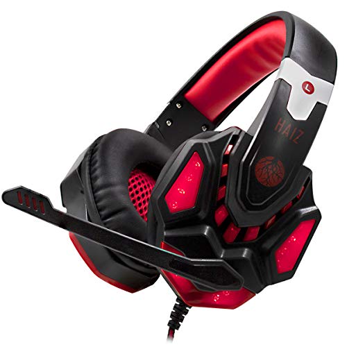 Headset Gamer Fone de Ouvido 7.1 Led Haiz Hz-2021 (Vermelho)