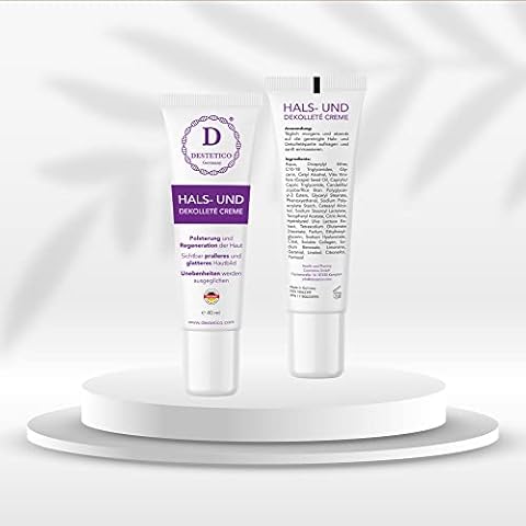 Destetico® | Hals Creme |Dekollete Creme |Apotheken Ware | Halsfalten Creme| Halscreme zur Straffung Cover