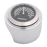jojofuny Motorrad Temperaturanzeige 22 25mm Lenkerthermometer aus Aluminium mit Celsius und Fahrenheit Anzeige Installieren und Ablesbar für Motorräder