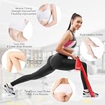 Exercise Bands Resistance Bands for Working Out, Workout Bands with Different Strengths, Elastic Band for Exercise, Physical Therapy Equipment, for Yoga, Strength Training, Pilates, Stretching