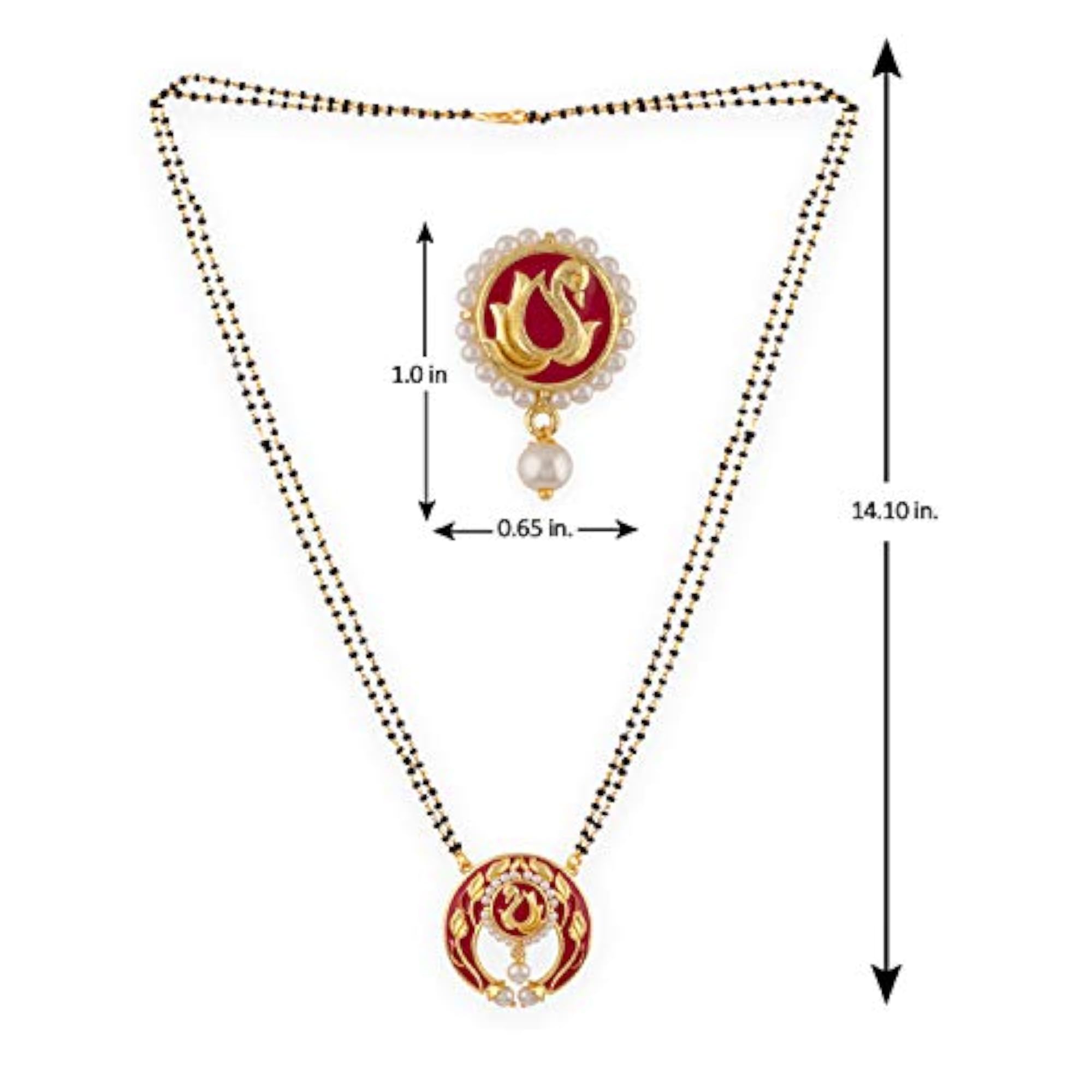 Peacock Motif Pearl Mangalsutra Set