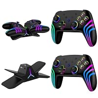 Reddening Switch 2 Controller 2 Stück mit Ladestation, Switch Controller für Switch 2/Switch/Lite/OLED/PC, Switch 2 Pro Controller mit RGB/Wake-up/Gyro-Achse/Dual-Vibration/Turbo/Screenshot – Ansicht 1