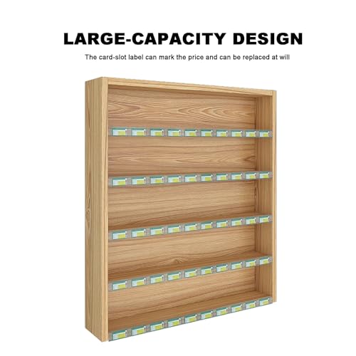 Estante rectangular con etiqueta para organizar puros y dulces 5