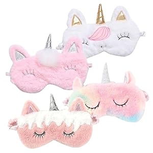 Beavorty 4Pcs Masque Pour Les Yeux En Peluche Sleepmask Eye Shades Office Eye Patch Travel Eye Mask Sleep Eye Mask Sleep Eye Mask Réutilisable Eye Cover Pratique Eye Cover Sommeil