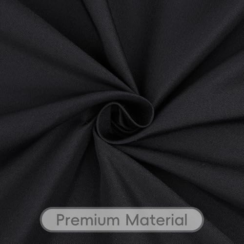 8 Pack Black Tablecloth 60 x 102 Inch Polyester Table Cloth for 6 Foot Rectangle Tables, Wrinkle Resistant Washable Decorative Fabric Table Covers for Wedding Party Banquet Buffet and Camping - image 5