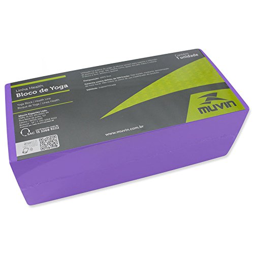 Bloco de Yoga 22cm x 8cm x 10cm Muvin Bly-100 - Roxo