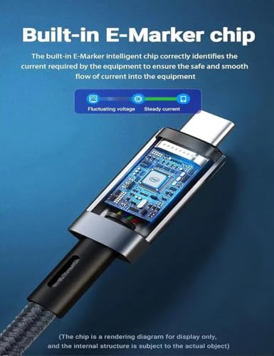 Image of Tobo 240W Usb 4 Cable,3.28Ft Right Angle Usb C Cable With Display,Supports 8K@60Hz,Max 40Gbps Data Transfer Fast Charging Cable Compatible With Lphone 15,MakBuk,Thunderbolt 3,Monitor, (TD-1473CC)