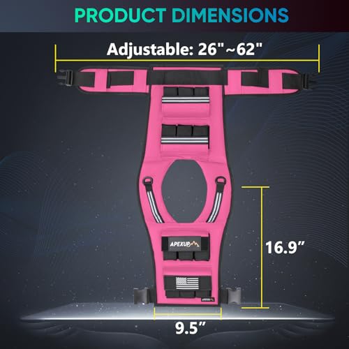 Image of APEXUP Adjustable Weighted Vest Men 20lbs /30lbs /40lbs Weights with Reflective Stripe, Weight Vest Woman Workout Vest for Strength Training Running Walking