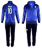 Kids Soccer Tracksuit Youth Sizes Track Jacket Top and Track Pants Set Messi Neymar (YM 8-10 Years,...