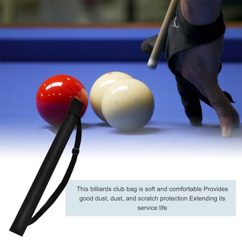 KARELLS Pool Queue Tasche - Billard Cue Case in Schwarz für 1/2 Snooker Stick Rod, 80cm - Billard Zubehör