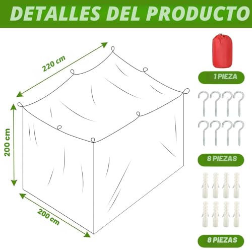 Miniatura 2 de Mosquitera Cama Matrimonio 200 X 220 X 200 Cm, Mosquitera Jardin, Mosquiteras Para Camas Exteriores, Mosquito Net Para Viajar Doble Cama, Malla Fina Y Duradera Blanco