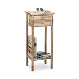 Con cajón: mesa auxiliar con cajón para, por ejemplo, llaves y gafas - Medidas internas: aprox. 12 x 23 x 22 cm - 2 asas para abrir y cerrar rápidamente