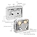 Portable Clear Stereo ＆Auto Reverse Cassette Player，Convert Tapes to MP3 Format via USB Converter，Built-in Cool Copper Wheel Movement Speaker