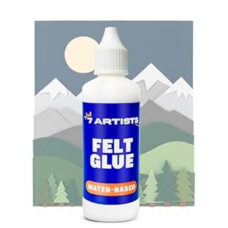 7 Artists Colla per Feltro e Tessuti Resistente ai Lavaggi 80 ml – Adesivo Trasparente Potente per Pannolenci, Jeans, Denim, Schiuma EVA, Patchwork, Stoffa, Tessuti Sintetici | Fabric Glue