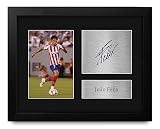 HWC Trading Joao Felix Atletico Madrid Gifts Printed Signed Autograph Picture for Soccer Fans and Supporters - US Letter Framed (ID-008107)